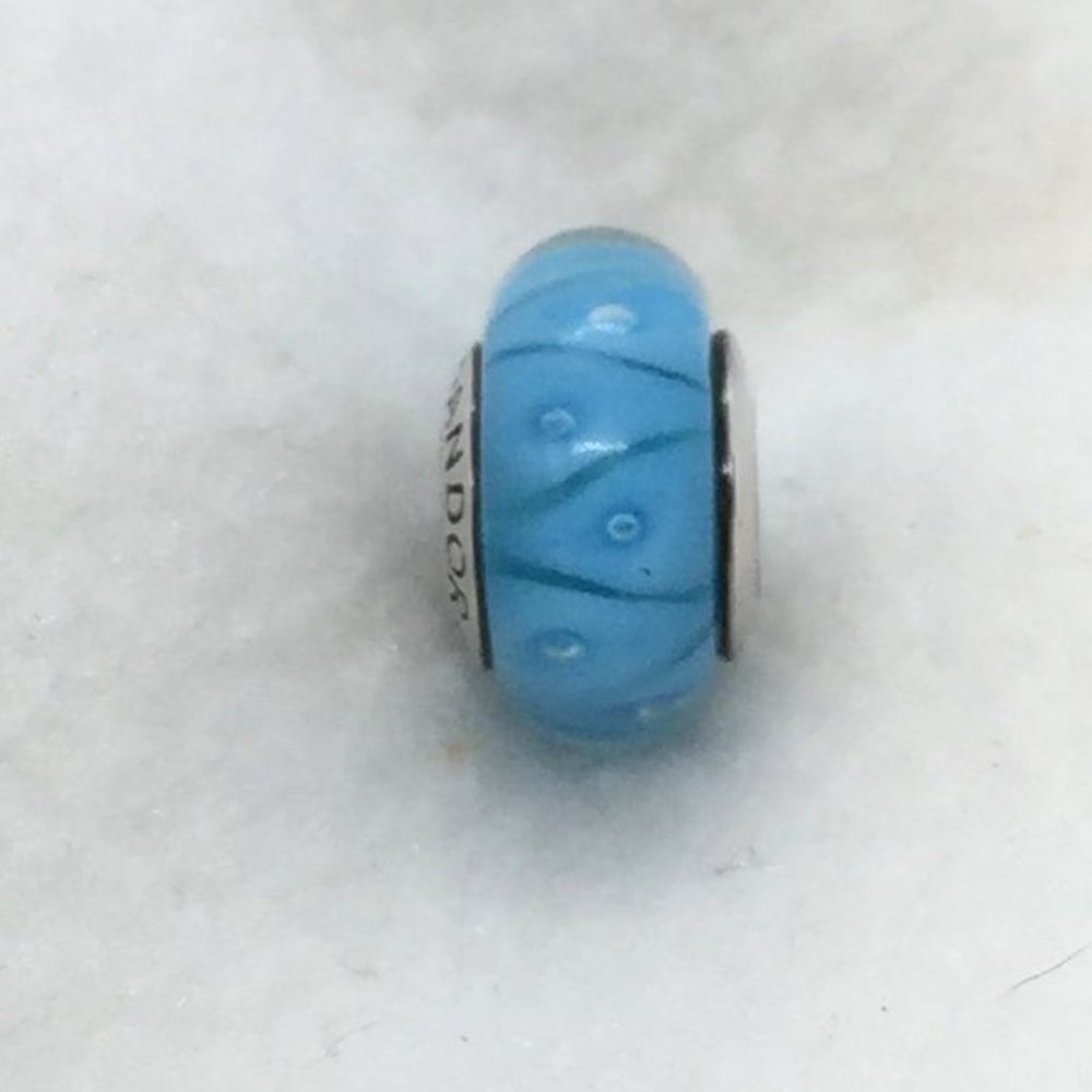 Pandora Turquoise Looking Glass Murano Bead ONLY 2 LEFT